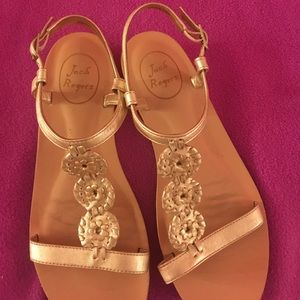 Gold jack rogers sandals 7.5 barely worn!!