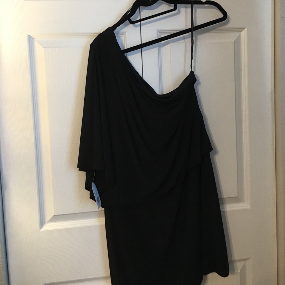 Black one shoulder dress