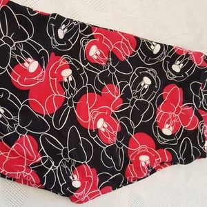 LuLaRoe OS Disney red and black Minnie leggings