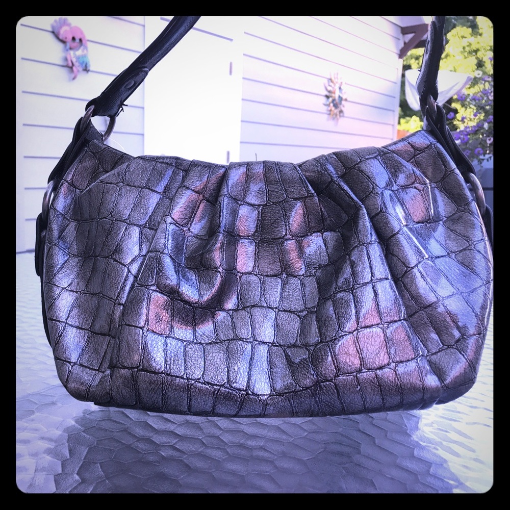 Gray handbag by simply Vera. Vera Wang