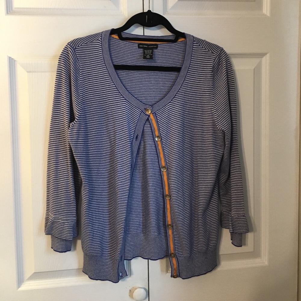 Blue stripped cardigan
