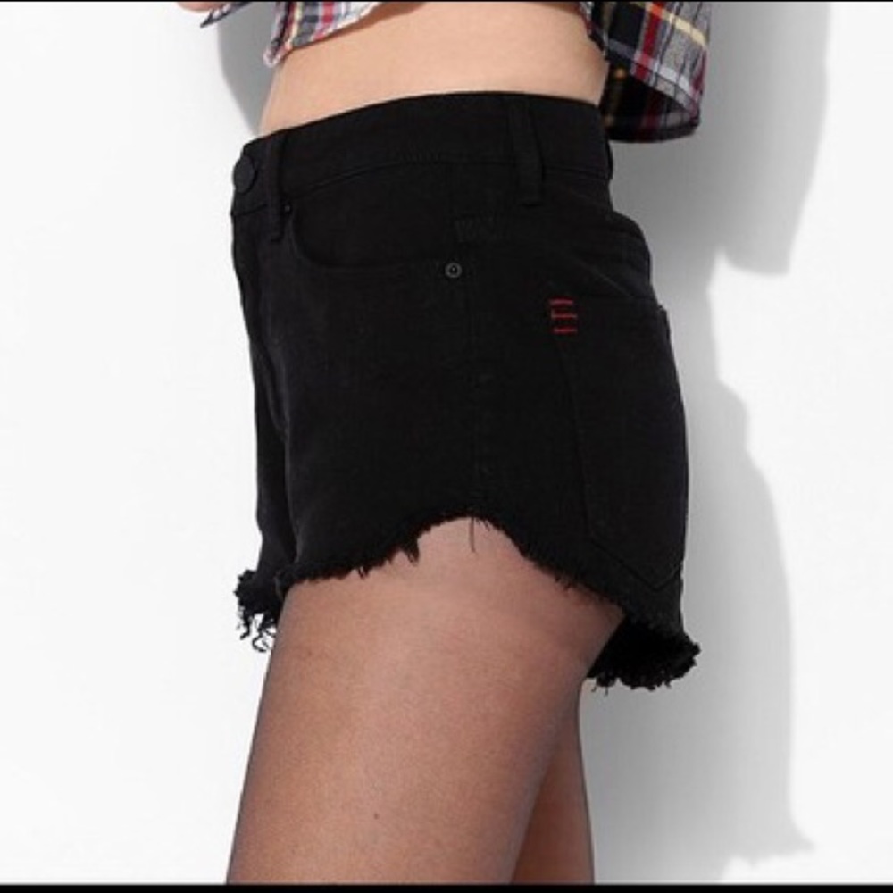BDG Super High Rise Dolphin Black Jean Shorts