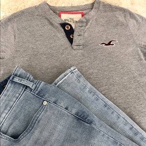 Hollister🐦 Button Up T-shirt