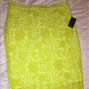 Neon Lace Eloquii Pencil Skirt