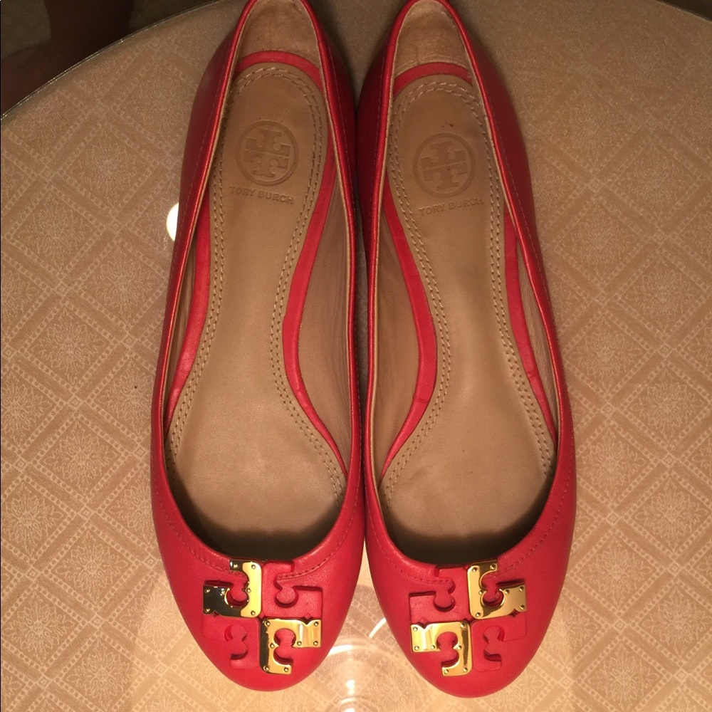Tory Burch Pink/Red flats