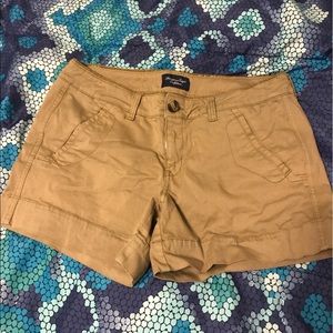 American Eagle Green Khaki Shorts