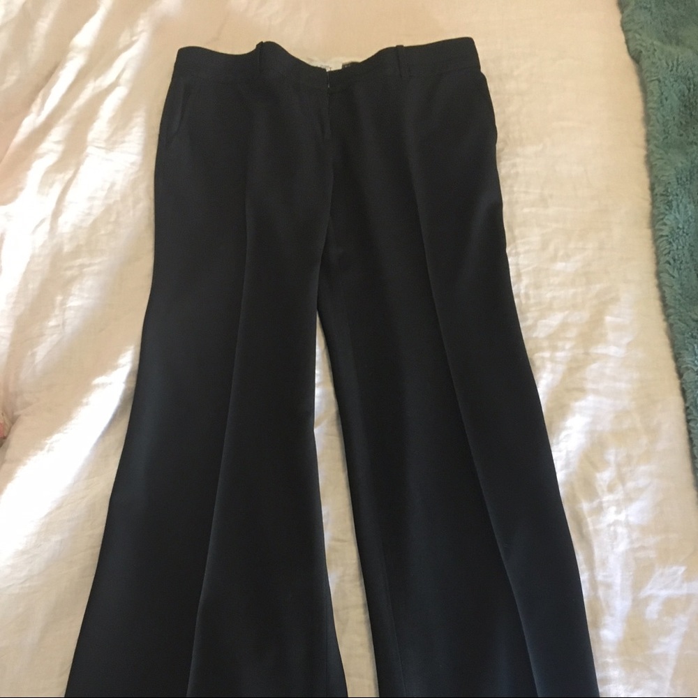 Ann Taylor Loft Marisa fit black flare trouser 4