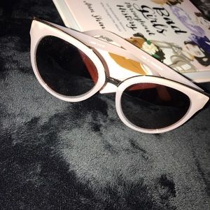 Pastel pink shades with gold trimming