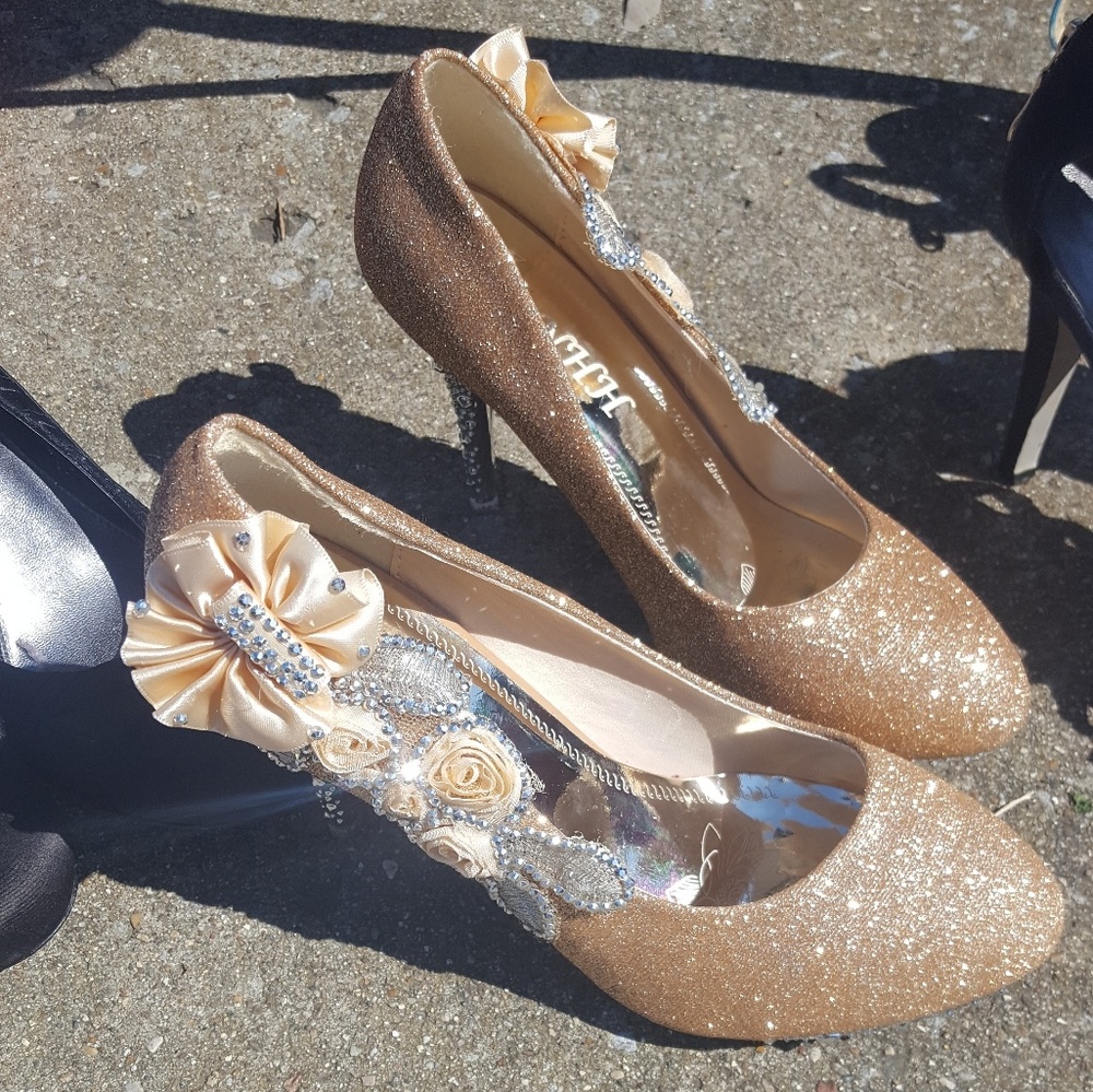 Gold heels