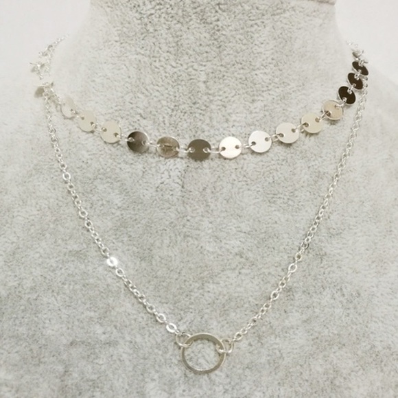 3/$30 CHLOE layered silver necklace! - Picture 2 of 3