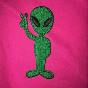 Green alien patch