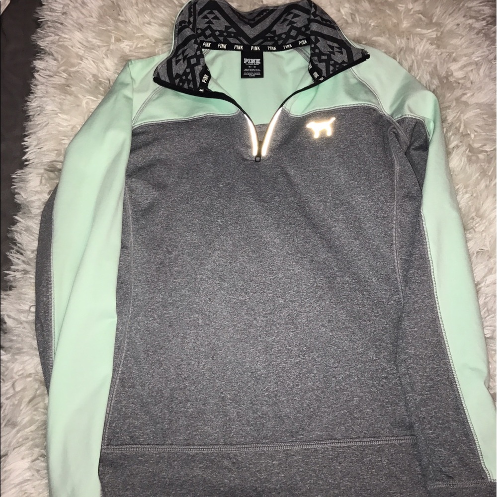 Pink dry fit half zip