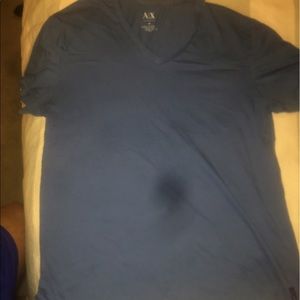 Armani Exchange Blue V-neck