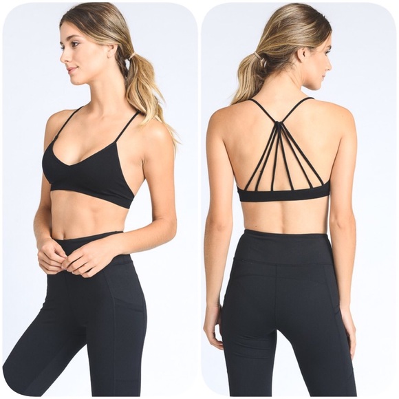 Strappy Black Bralette - Picture 1 of 7