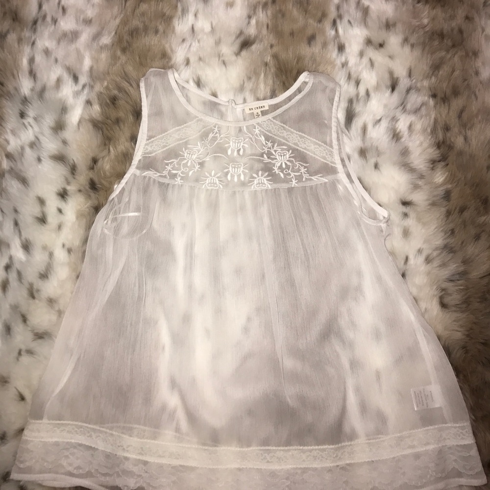 White Lace Tank (En Creme)