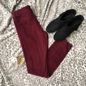 The Limited Dark Red Skinny Jeans
