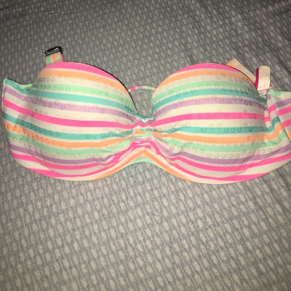 Sequined Bandeau VS bikini swim top