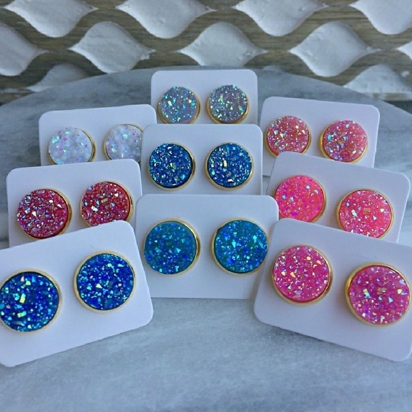 Druzzy earrings🎀 - Picture 2 of 3