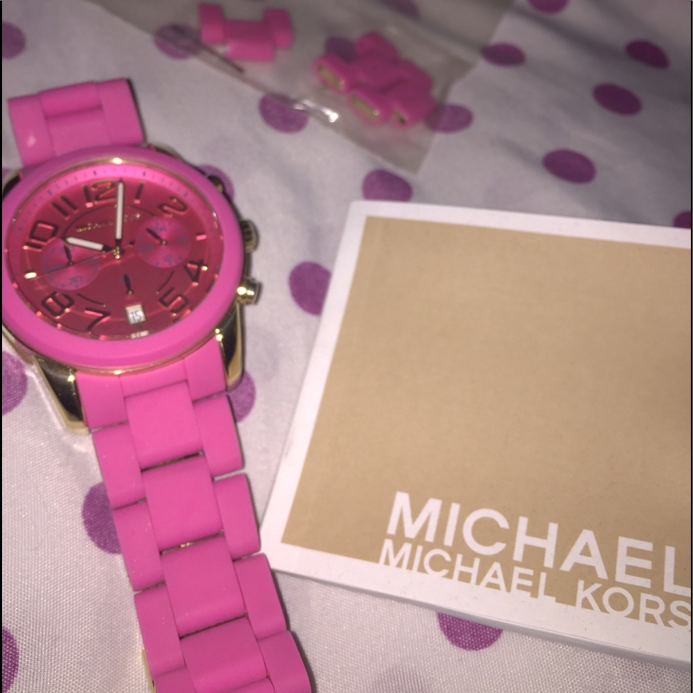 All pink Michael Kors watch