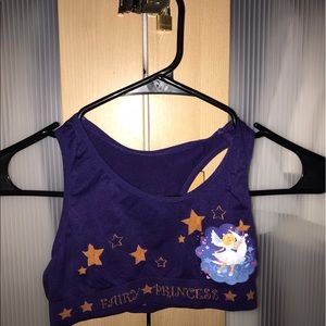 Kids purple sports bra (NEVER WORN)