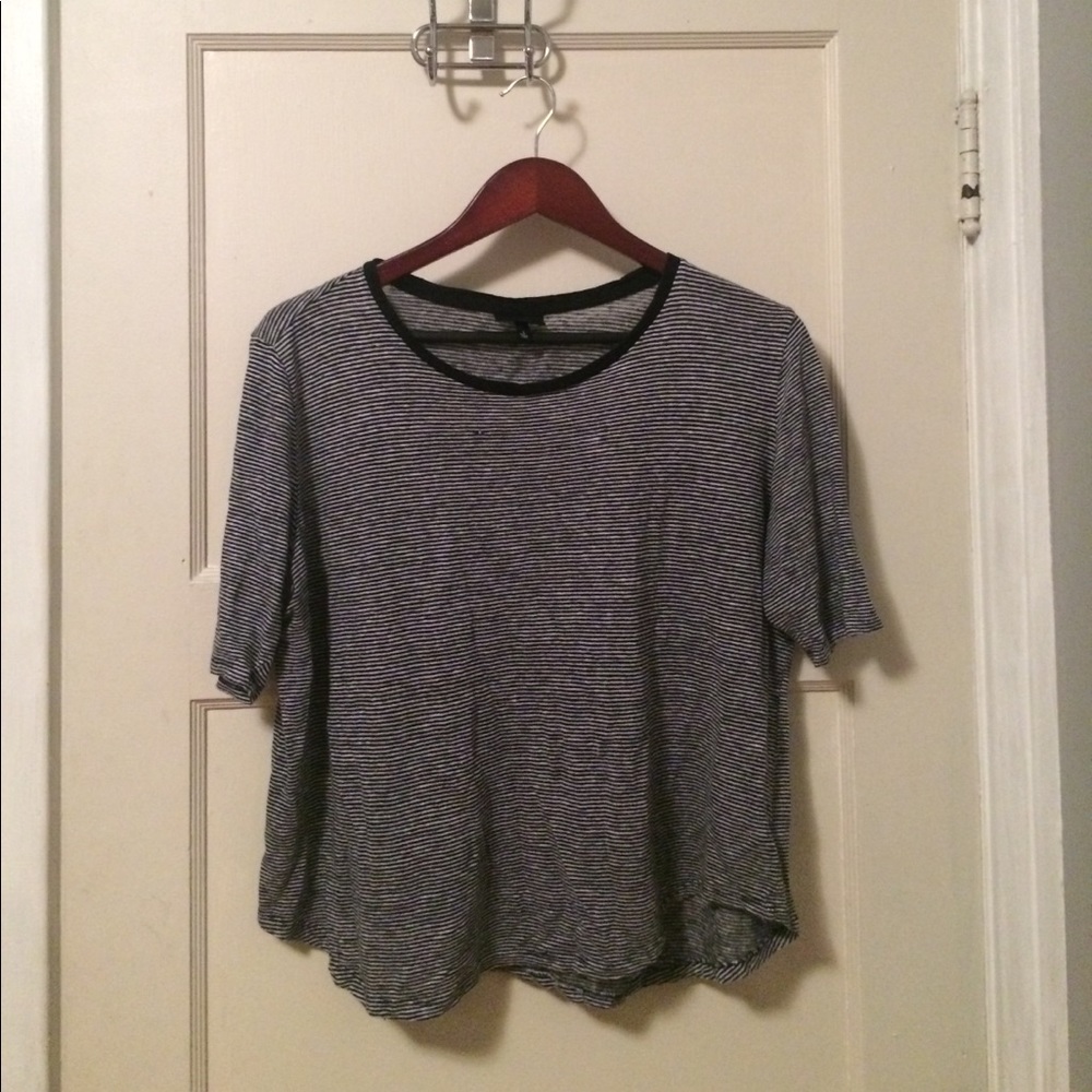 Who What Wear black and white striped tee