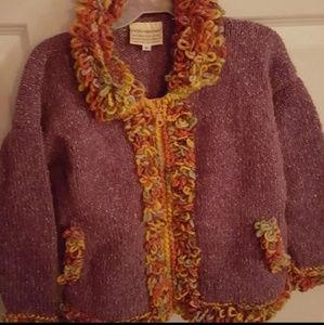 Girls adorable knit sweater coat size 6