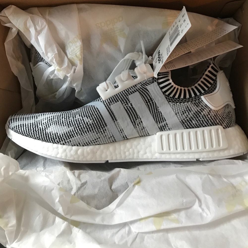 Adidas NMD_R1 PK White and Core Black