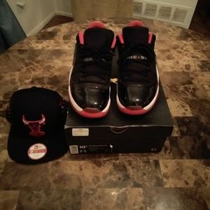 Air Jordans Retro 9 low blk red white