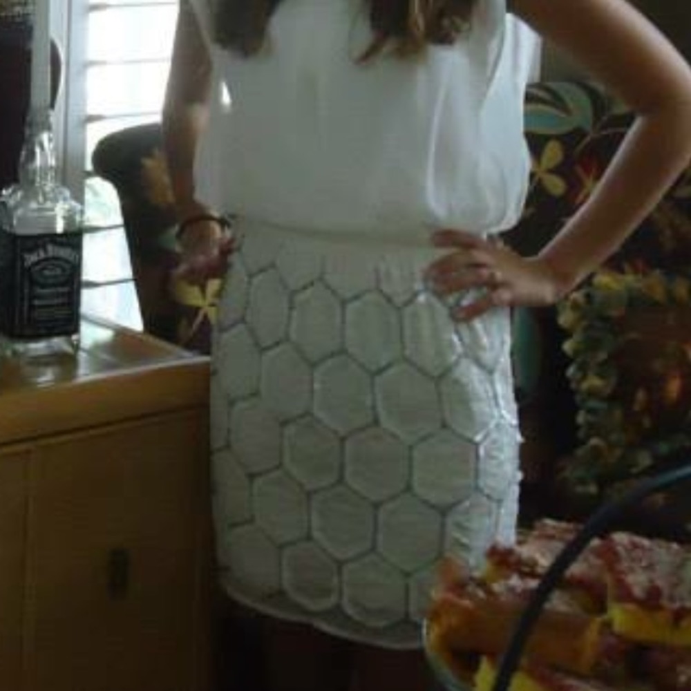White beaded dress