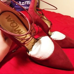 [sam edelman] HELAINE SUEDE LACE UP PUMP