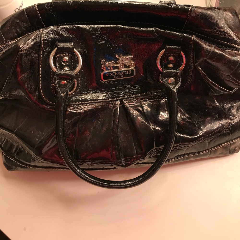 All black coach purse