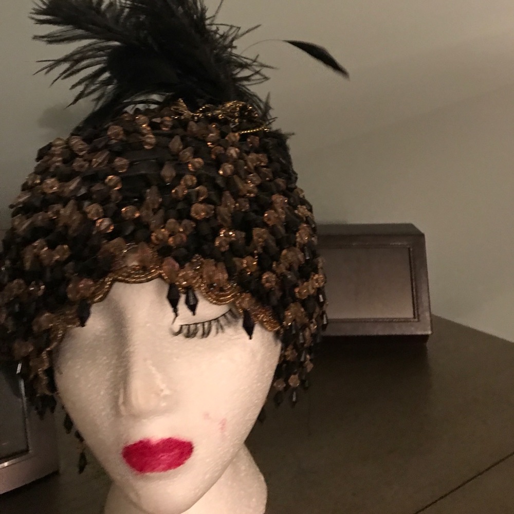 Retro 20s style headpiece handmade