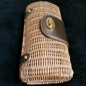Summer bamboo  woven clutch