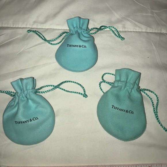 TIFFANY & CO cinch closure double pocket pouch - Picture 5 of 5