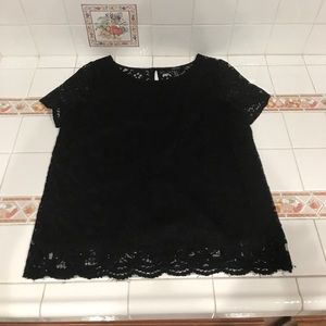 Black cute dress up or office work blouse