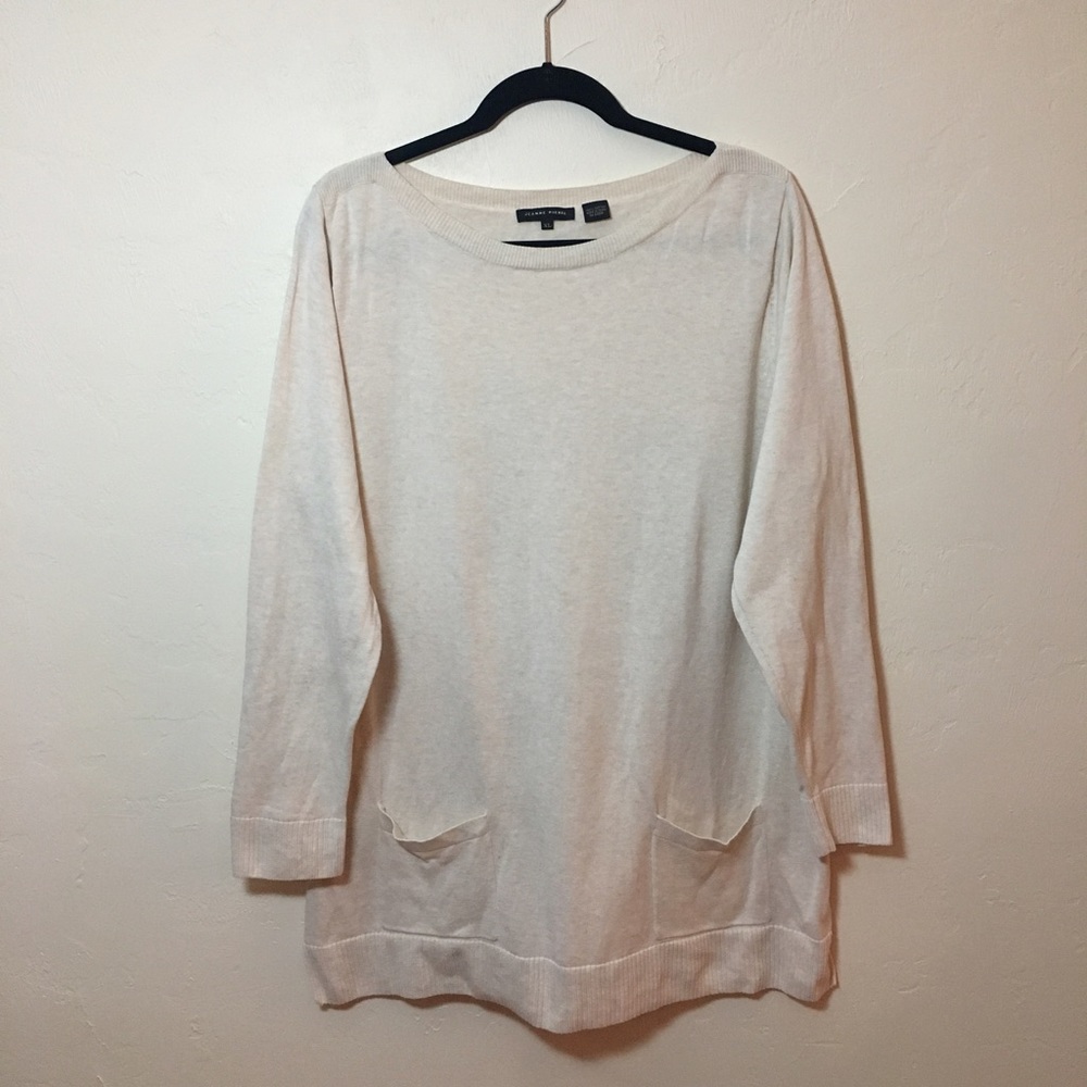 Cream boat neck sweater