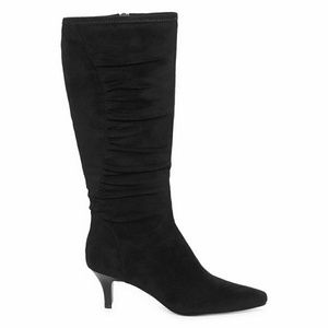 East 5th black heeled microsuede boots size 8.5