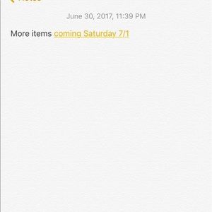 More items coming