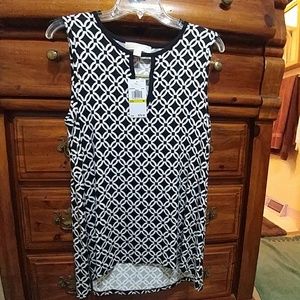 Michael Kors Black & White Top sz M