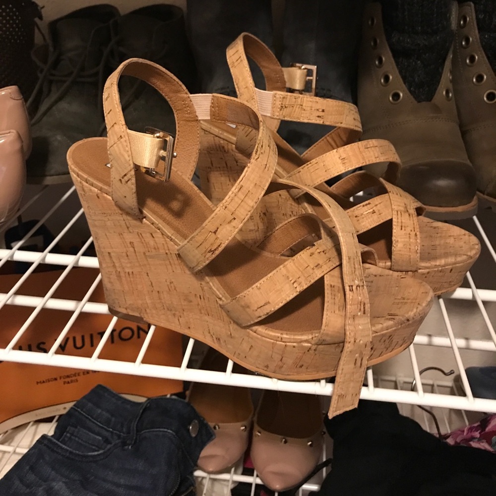 7/4 Sale! BP cork wedges SOLD