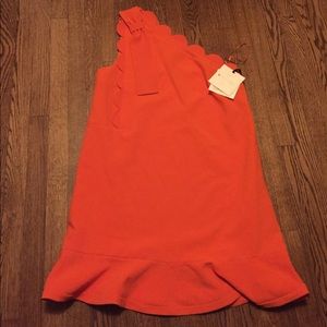 Victoria Beckham orange one shoulder dress. Sz L