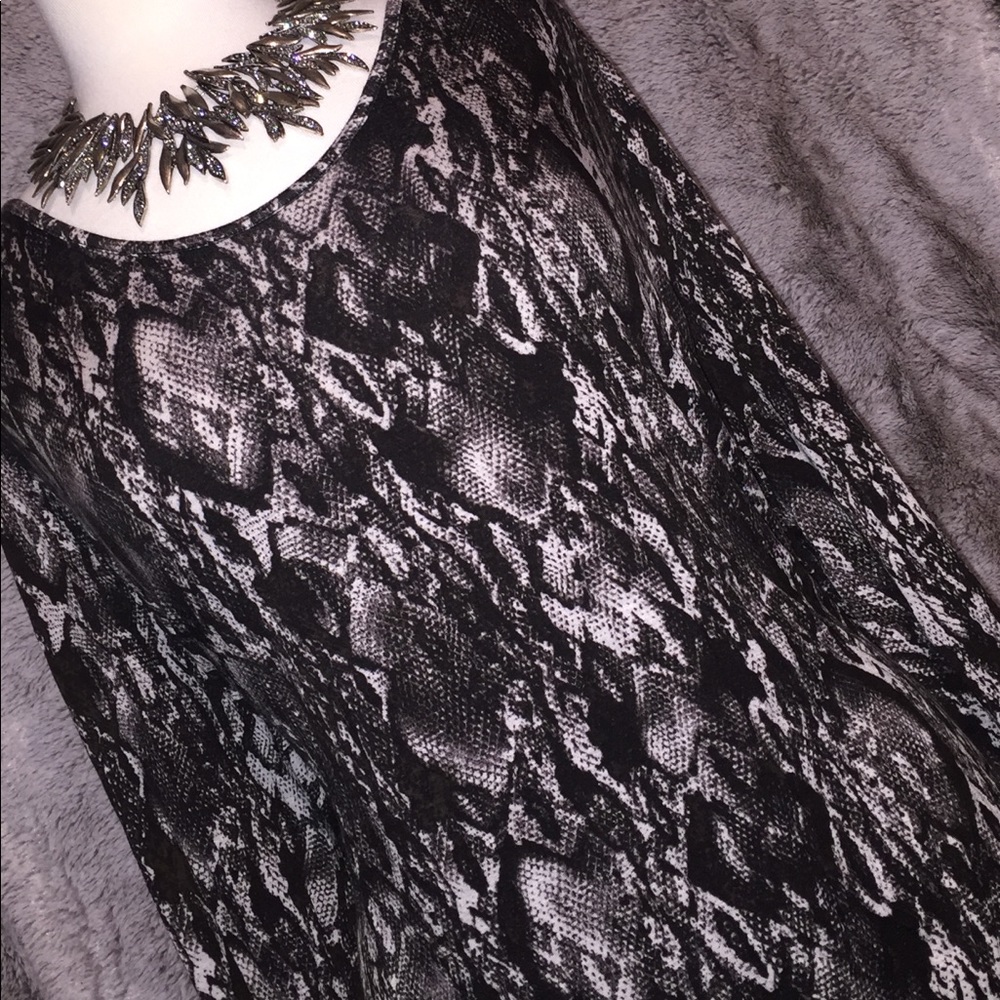 Super Soft Snakeskin Patterned Top