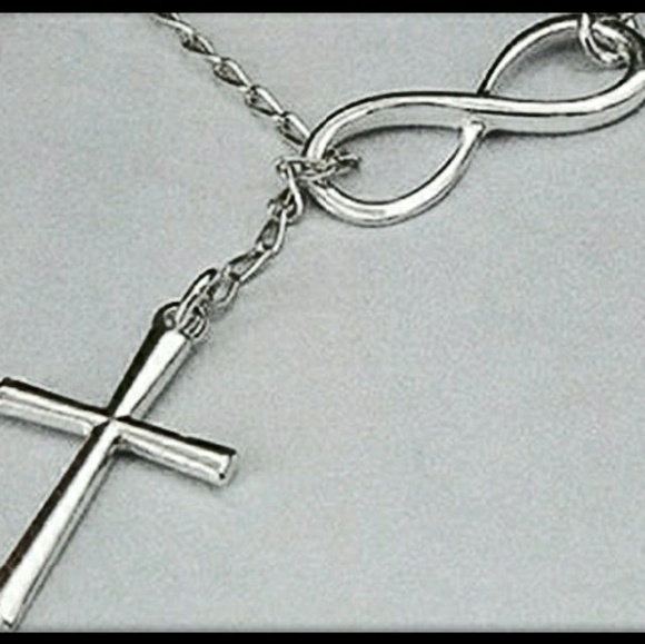 ✨HOST PICK✨Silver Cross & infinity dangle necklace 5 Stars! - Picture 6 of 11