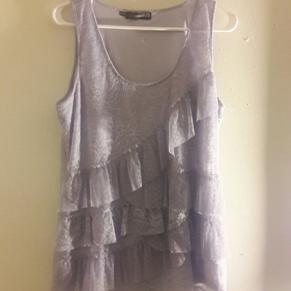 Lace and polka dot top