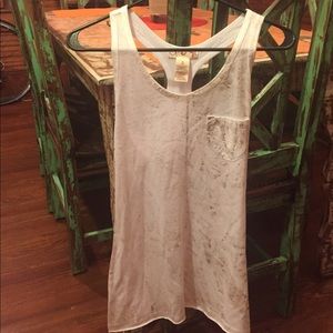 Razorback white and gold tank