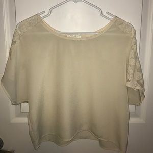 Crop top sheer blouse