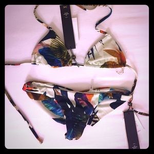 Vitamin A "Maya" print bikini with ruched bottom