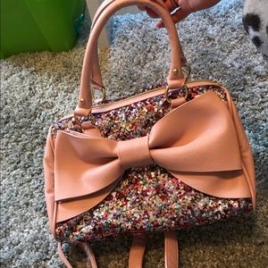 Pink Sequin Betsey Johnson Bag