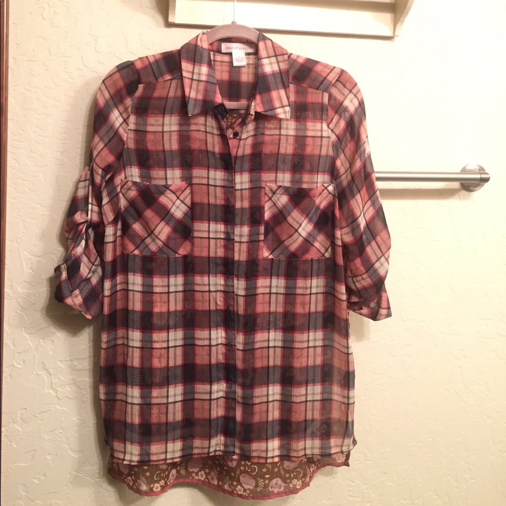 Sheer blouse.