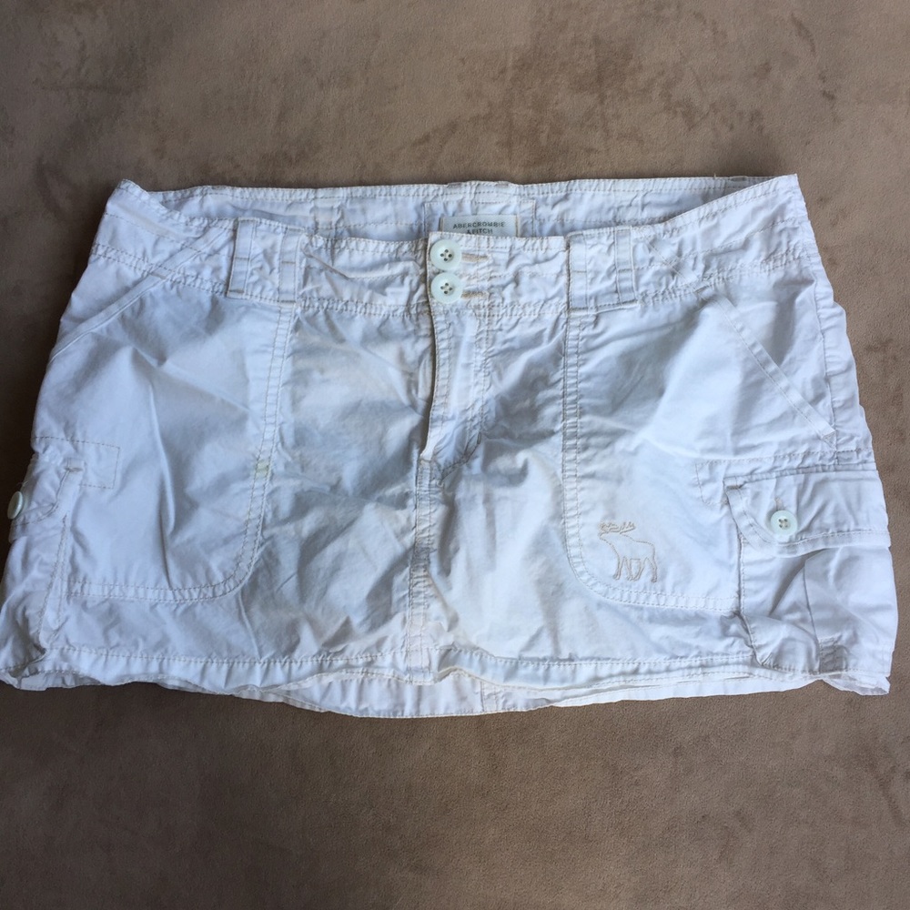 Abercrombie & Fitch Cargo White Mini Skirt Beach 8
